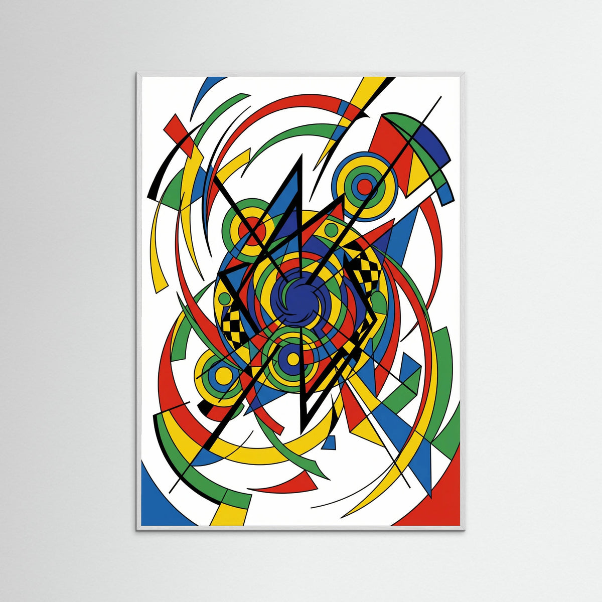 White Wood Geometric Symphony