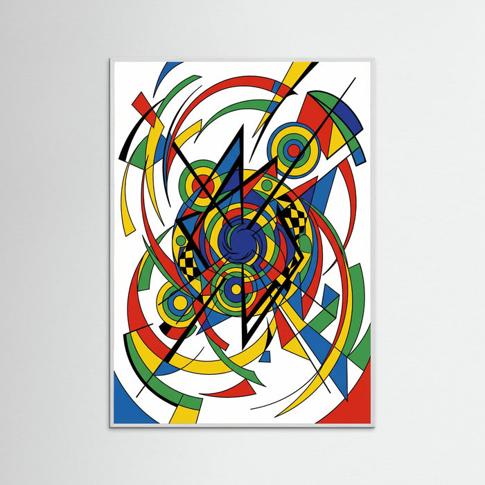 White Wood Geometric Symphony