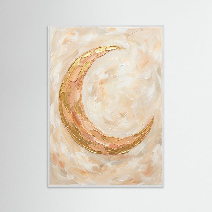 White Wood Gilded Crescent Dream