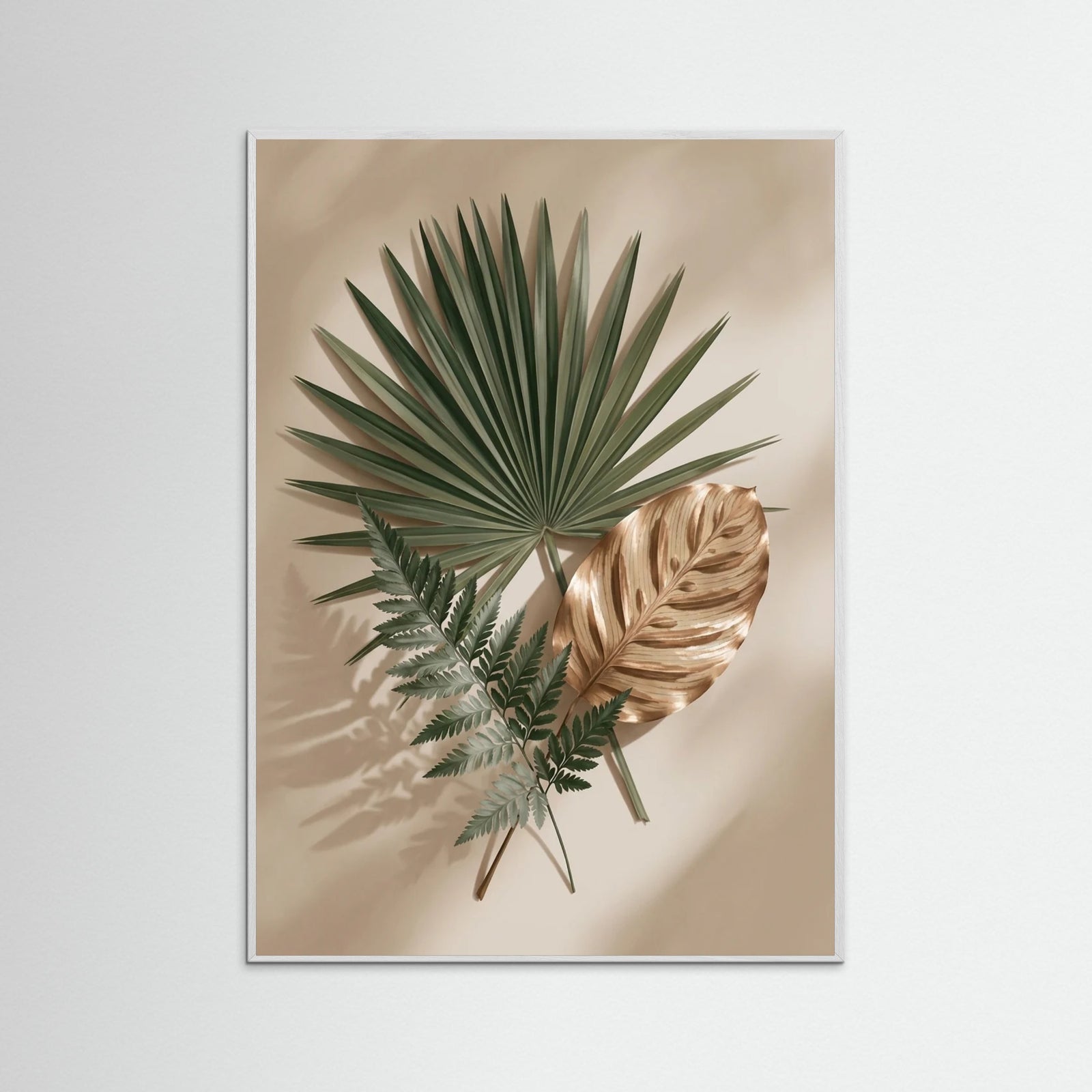 White Wood Gilded Tropics
