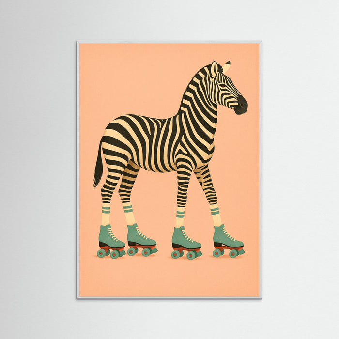 White Wood Giraffe Roller Skates