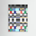 White Wood Glitch abstract artwork 04 Poster