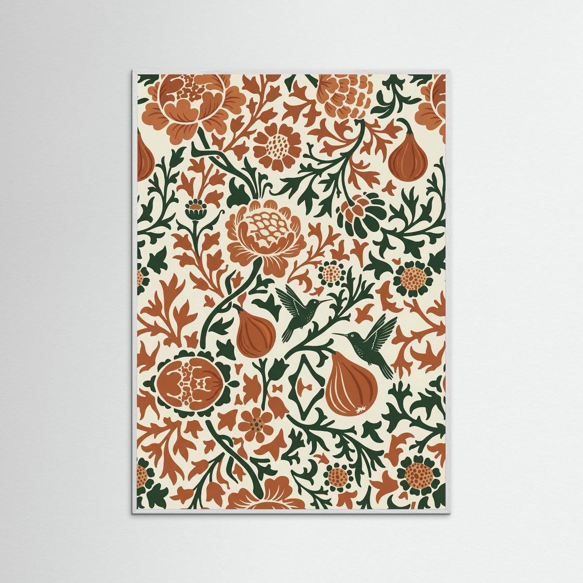 White Wood Golden Blossom Ornament