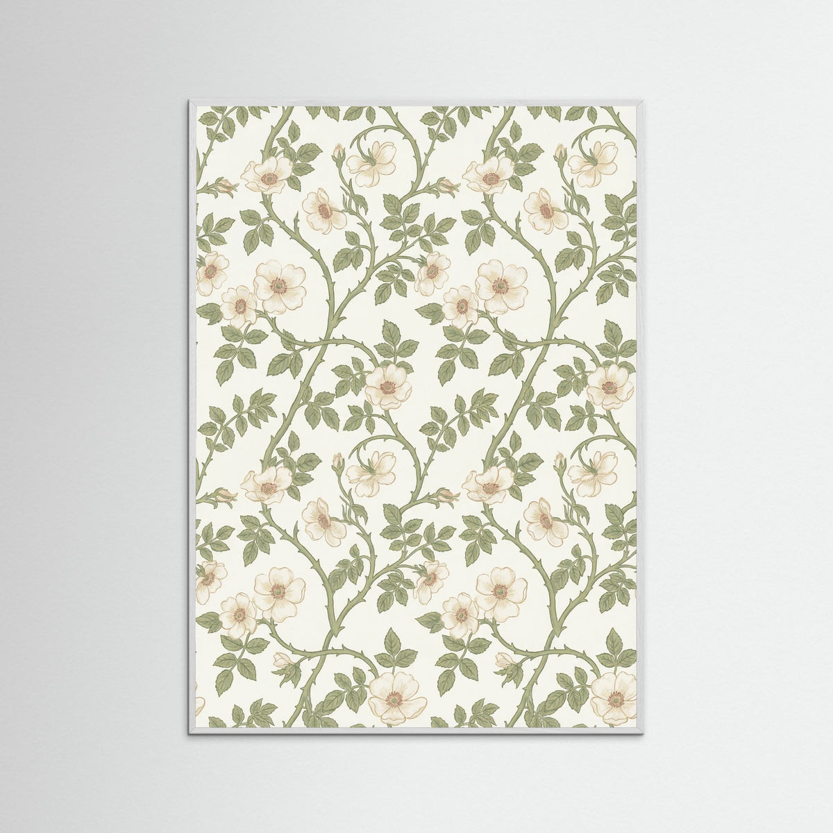 White Wood Golden Fruit Ornament