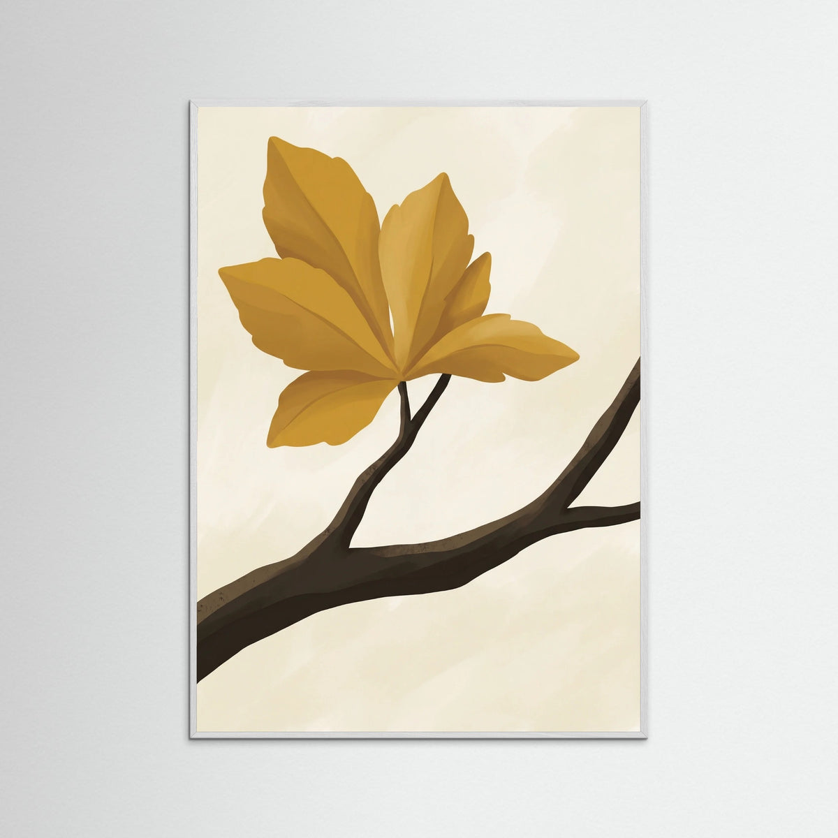 White Wood Golden Hat