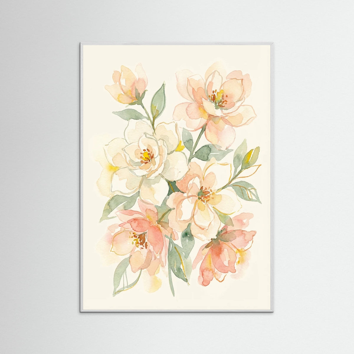 White Wood Golden Poppies