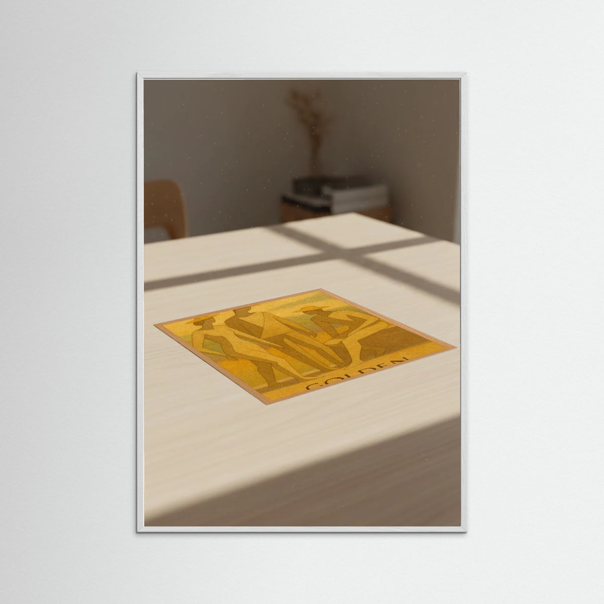 White Wood Golden Reflections