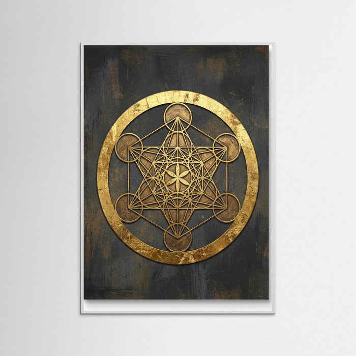 White Wood Golden Sacred Geometry