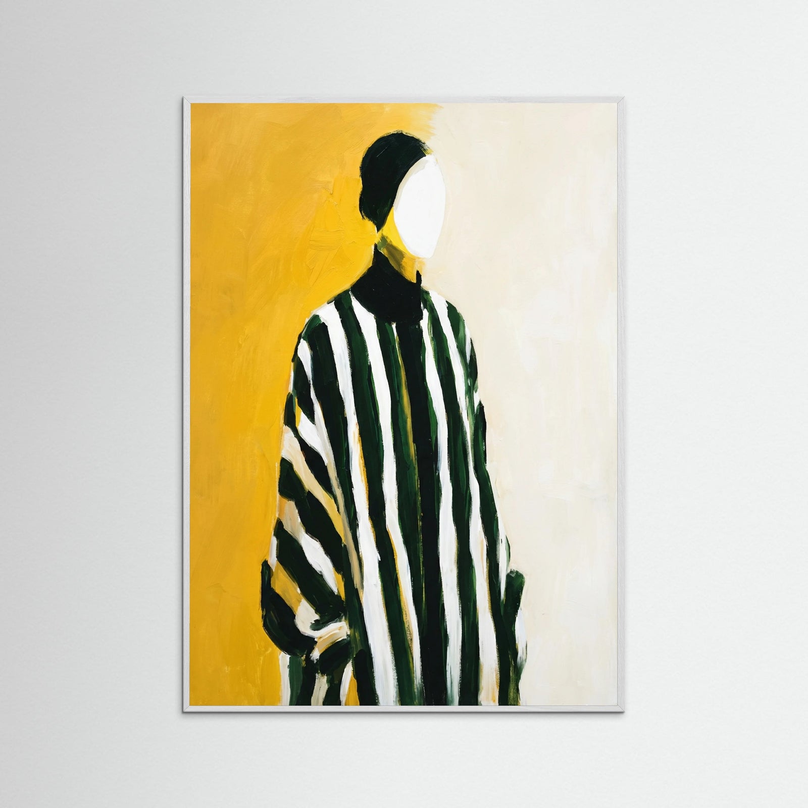 White Wood Golden Stripe Figure