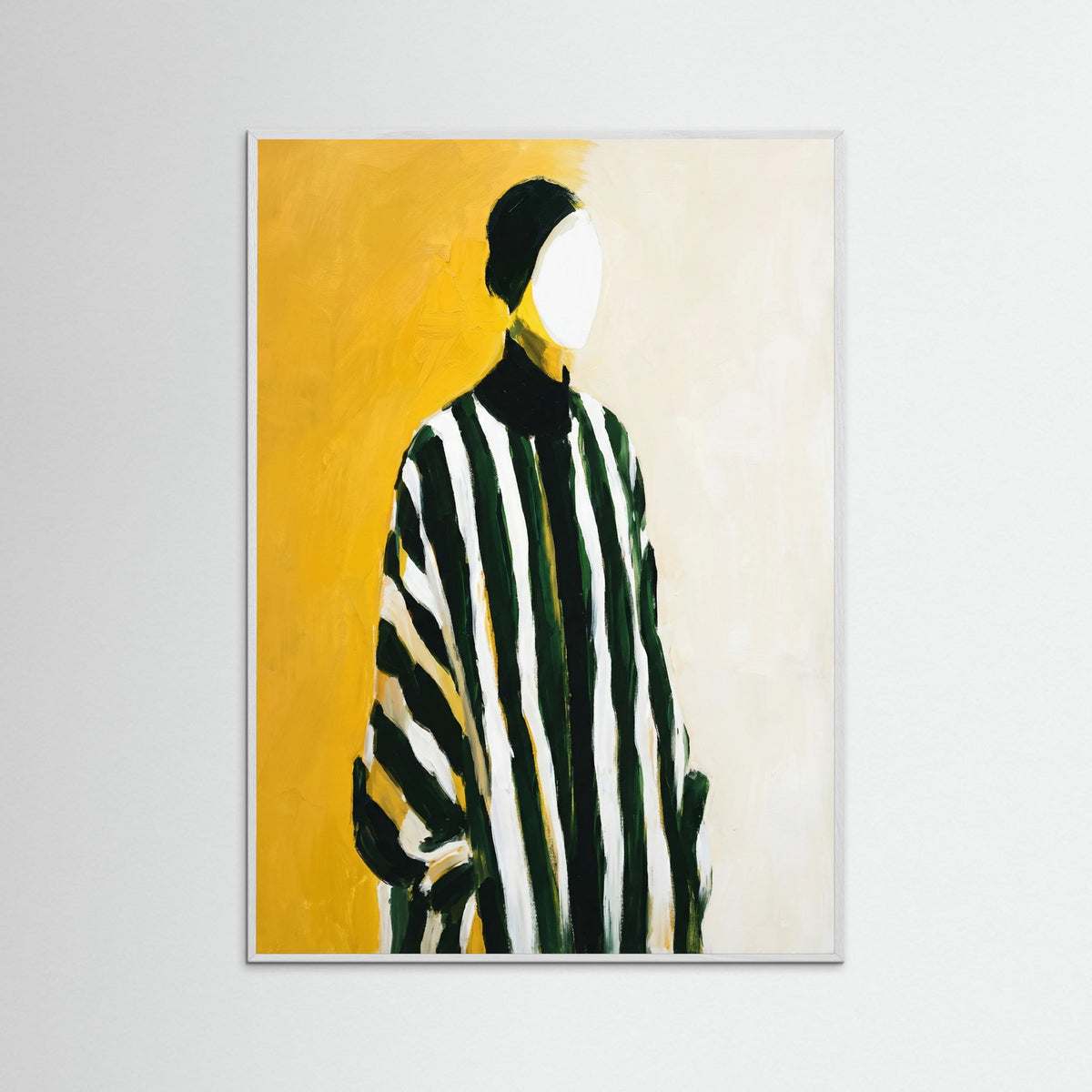 White Wood Golden Stripe Figure