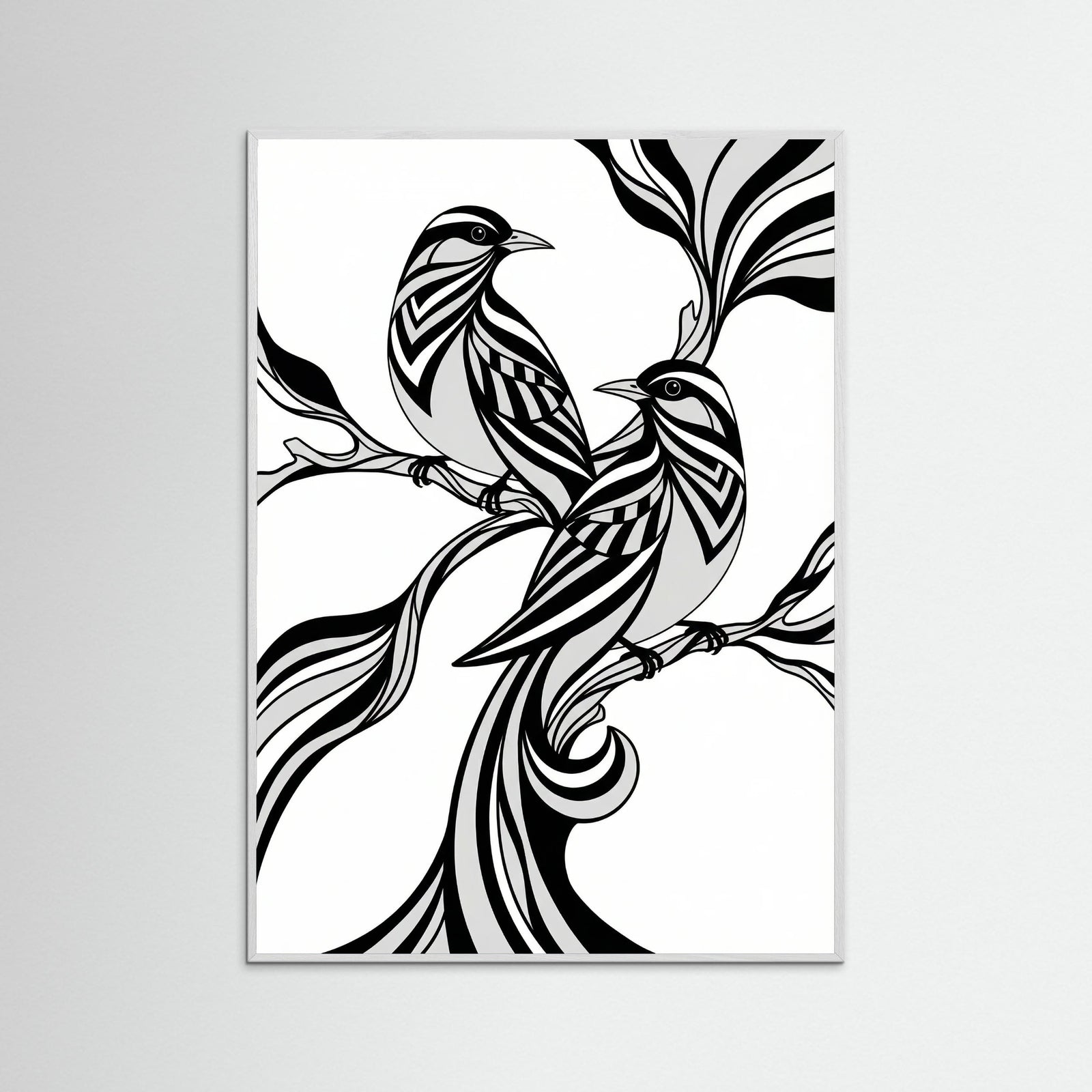 White Wood Graceful Stripes