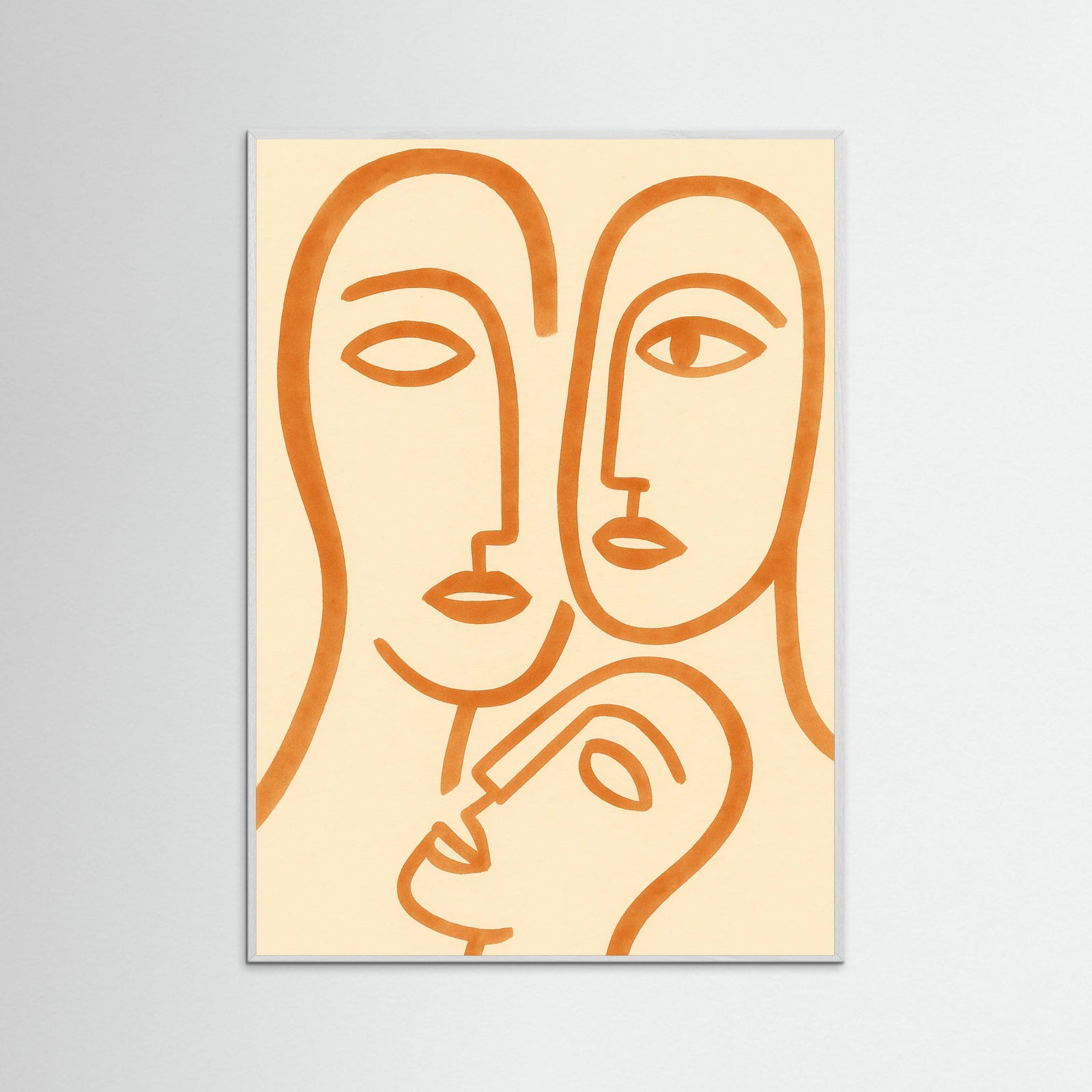 White Wood Green Line Faces