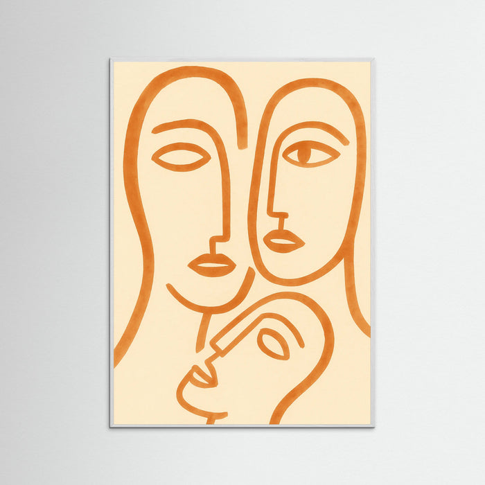 White Wood Green Line Faces