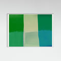White Wood Green square color collage Poster