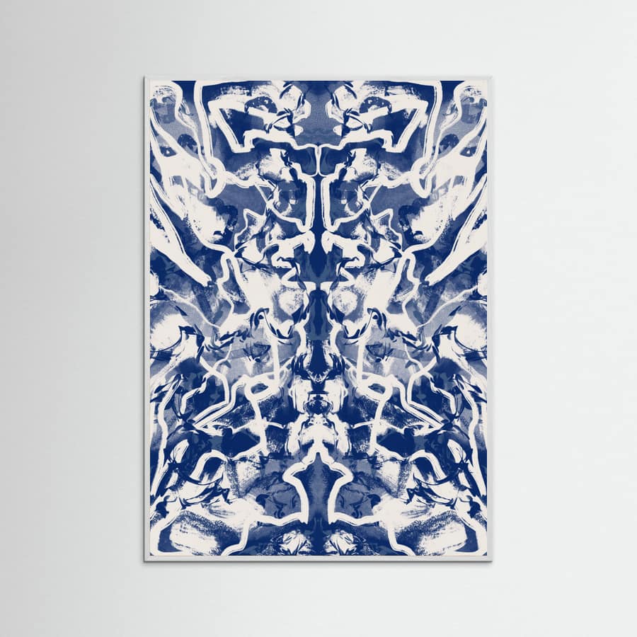 Póster Groovy Ultramarine Abstract – póster e impresión artística