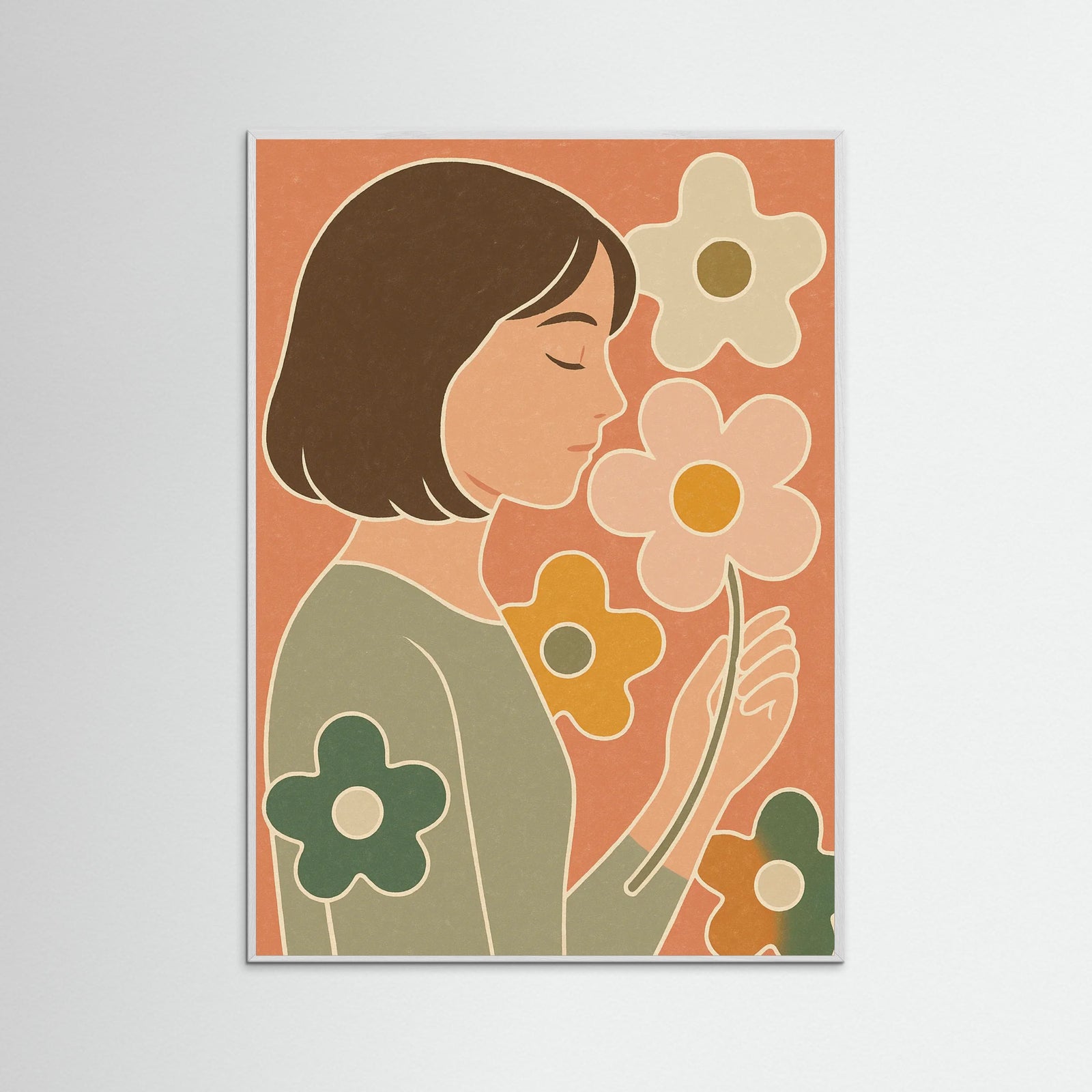 White Wood Happy Contours