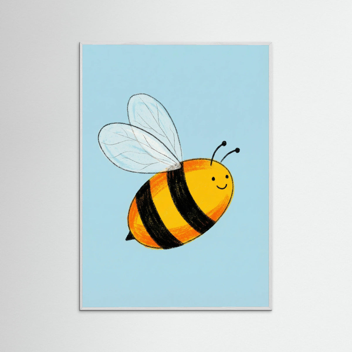 White Wood Happy Ladybug
