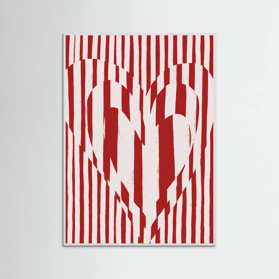 Heart in Stripes Poster – poster and art print