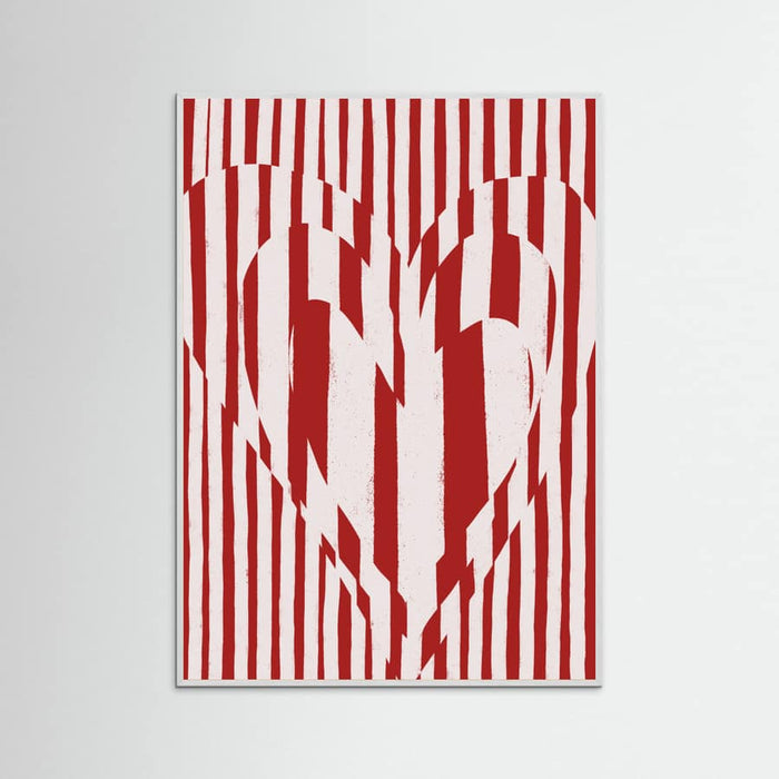 Heart in Stripes Poster – poster and art print