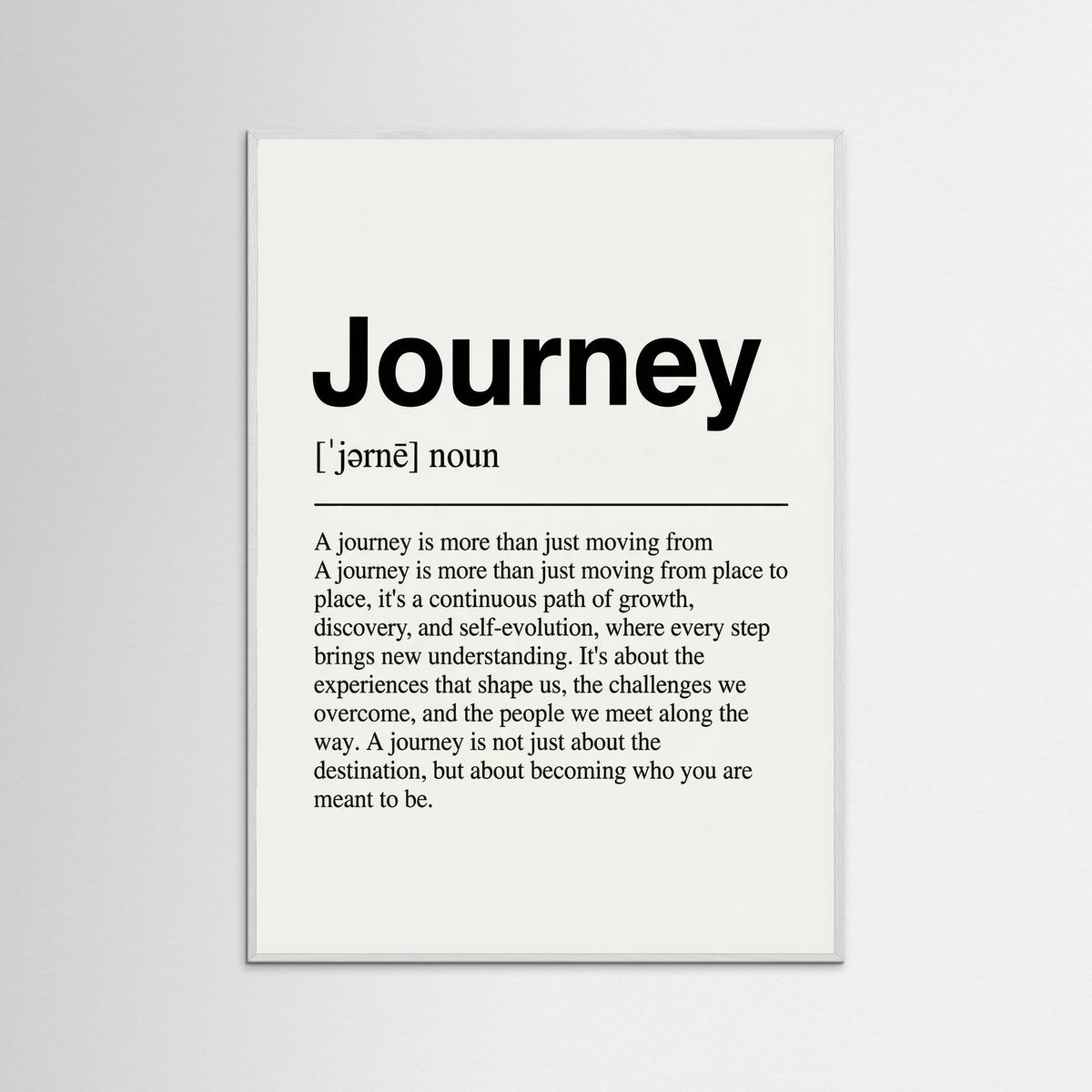 White Wood Home Definition Print