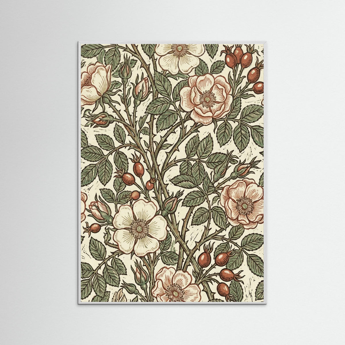 White Wood Honeysuckle Scroll