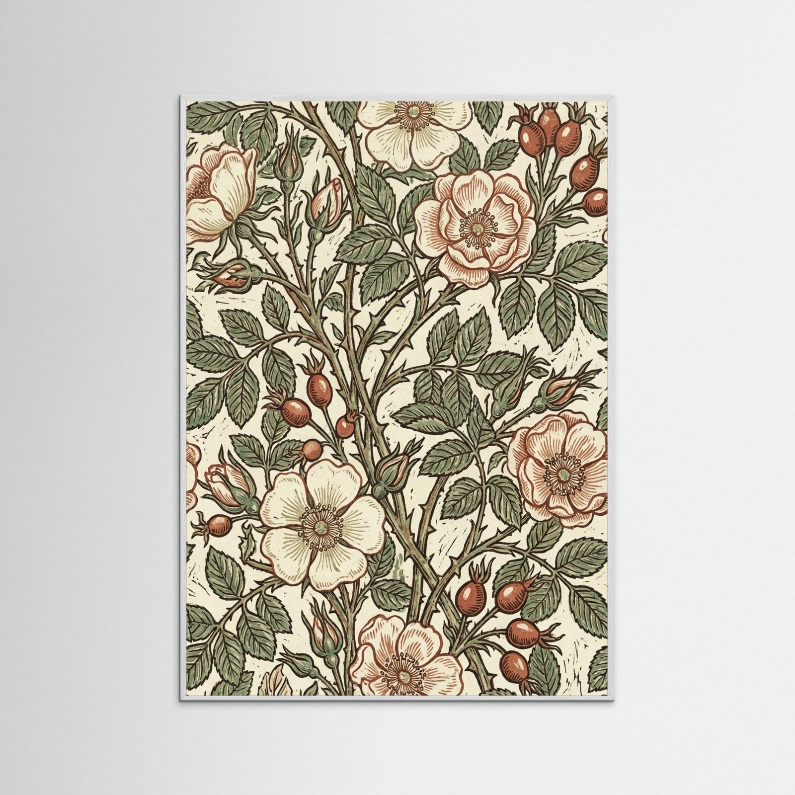 White Wood Honeysuckle Scroll