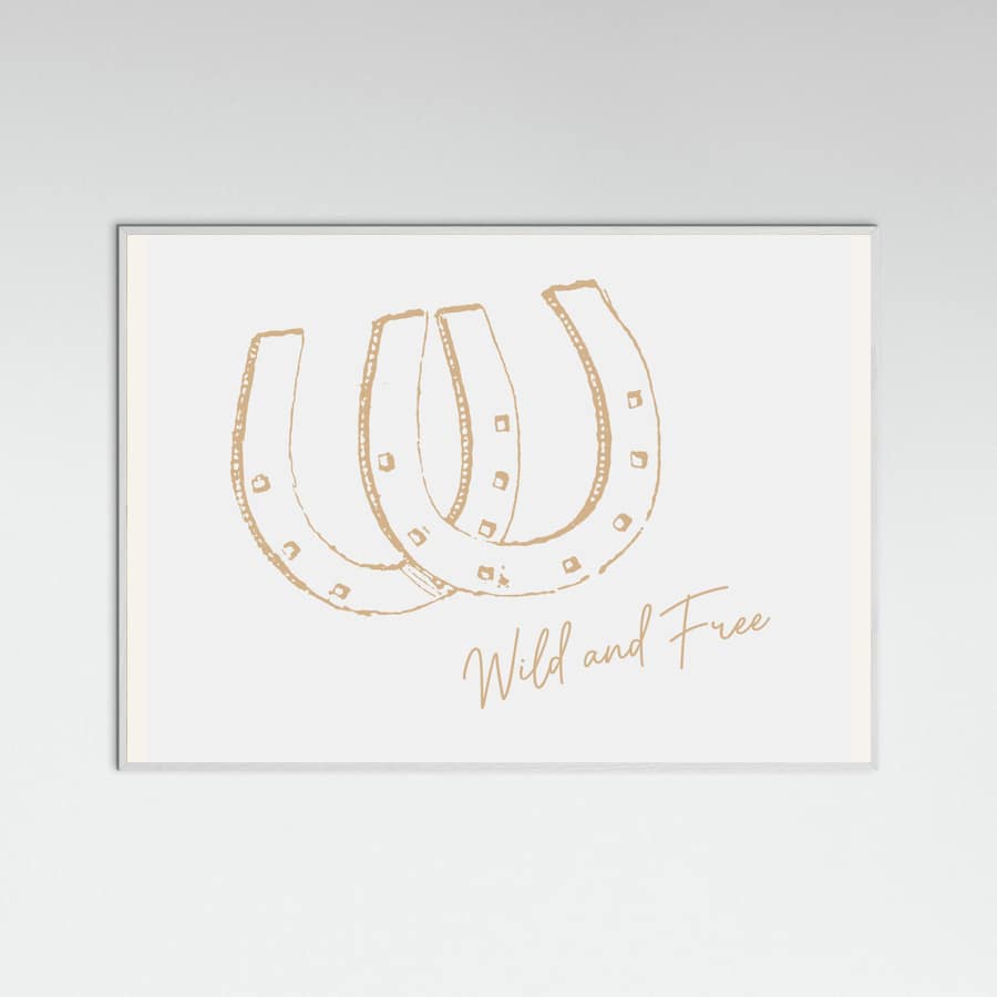 Plakat Horseshoe Wild and Free Neutral – plakat i druk artystyczny