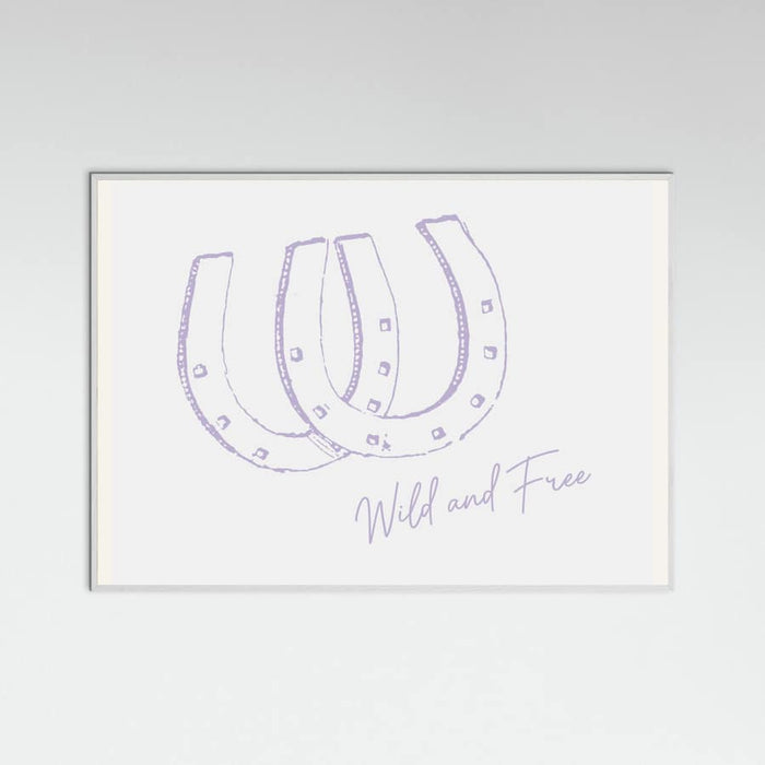 Horseshoe Wild and Free Purple Poster – Poster und Kunstdruck