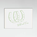 Horseshoe Wild and Free Sage Green Poster – plakat og kunsttryk