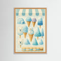 White Wood Ice Cream Poster