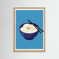 White Wood Iconic Ramen Poster
