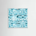 Póster Indigo Teal Line Splatter Watercolor – póster e impresión artística