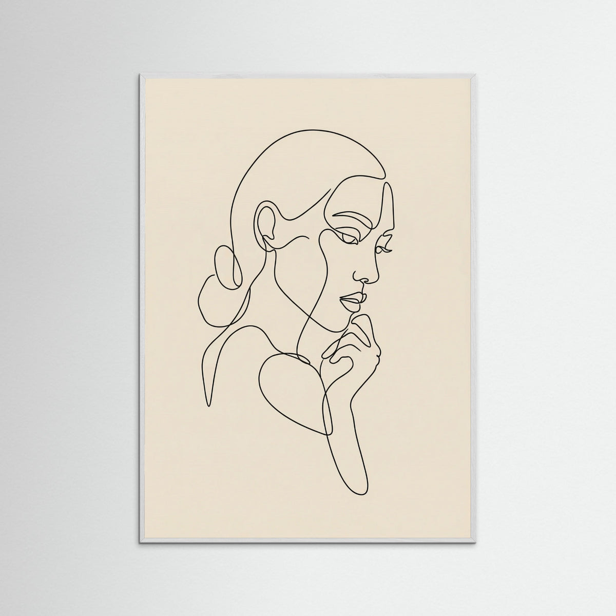 White Wood Intertwined Faces