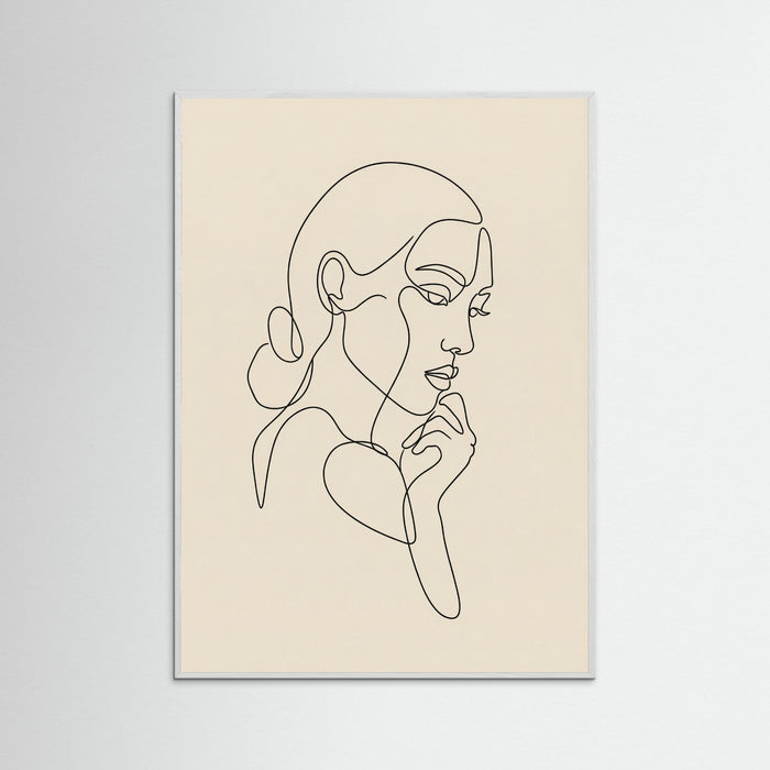 White Wood Intertwined Faces