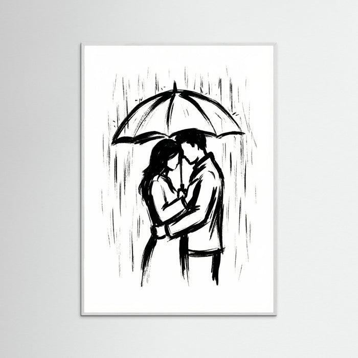 White Wood Intimate Embrace Black