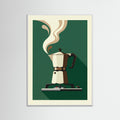 White Wood Italian Coffee Art