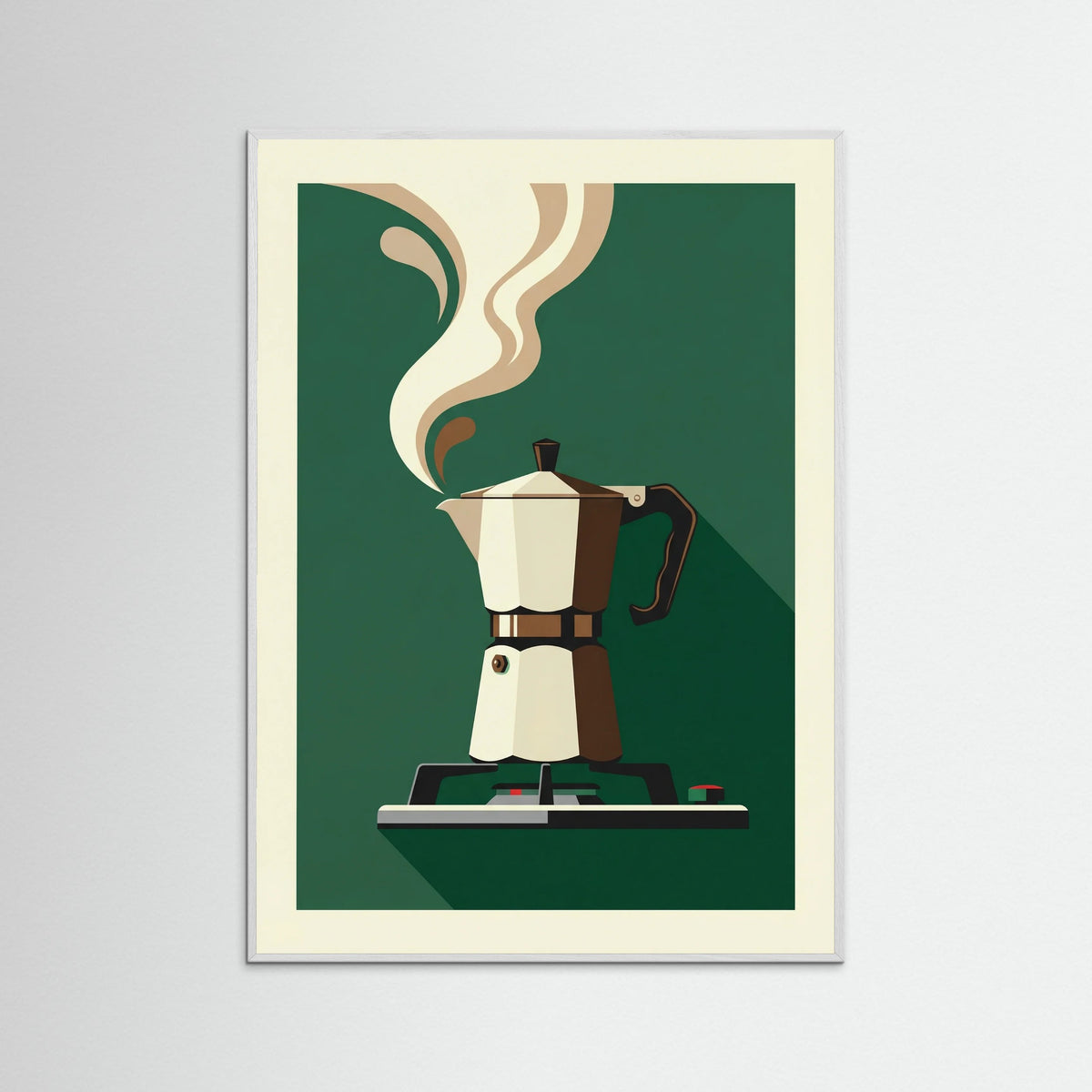 White Wood Italian Coffee Art