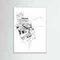 Italian Landscape Art, Amalfi Coast Small Towns By The Sea Poster – Poster und Kunstdruck