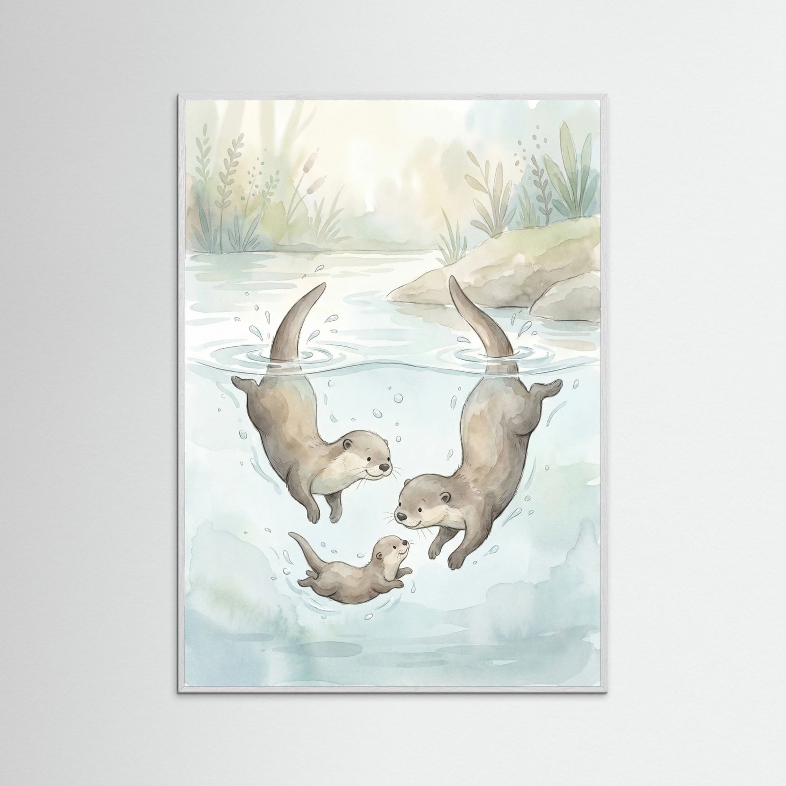 White Wood Joyful Elephant Play