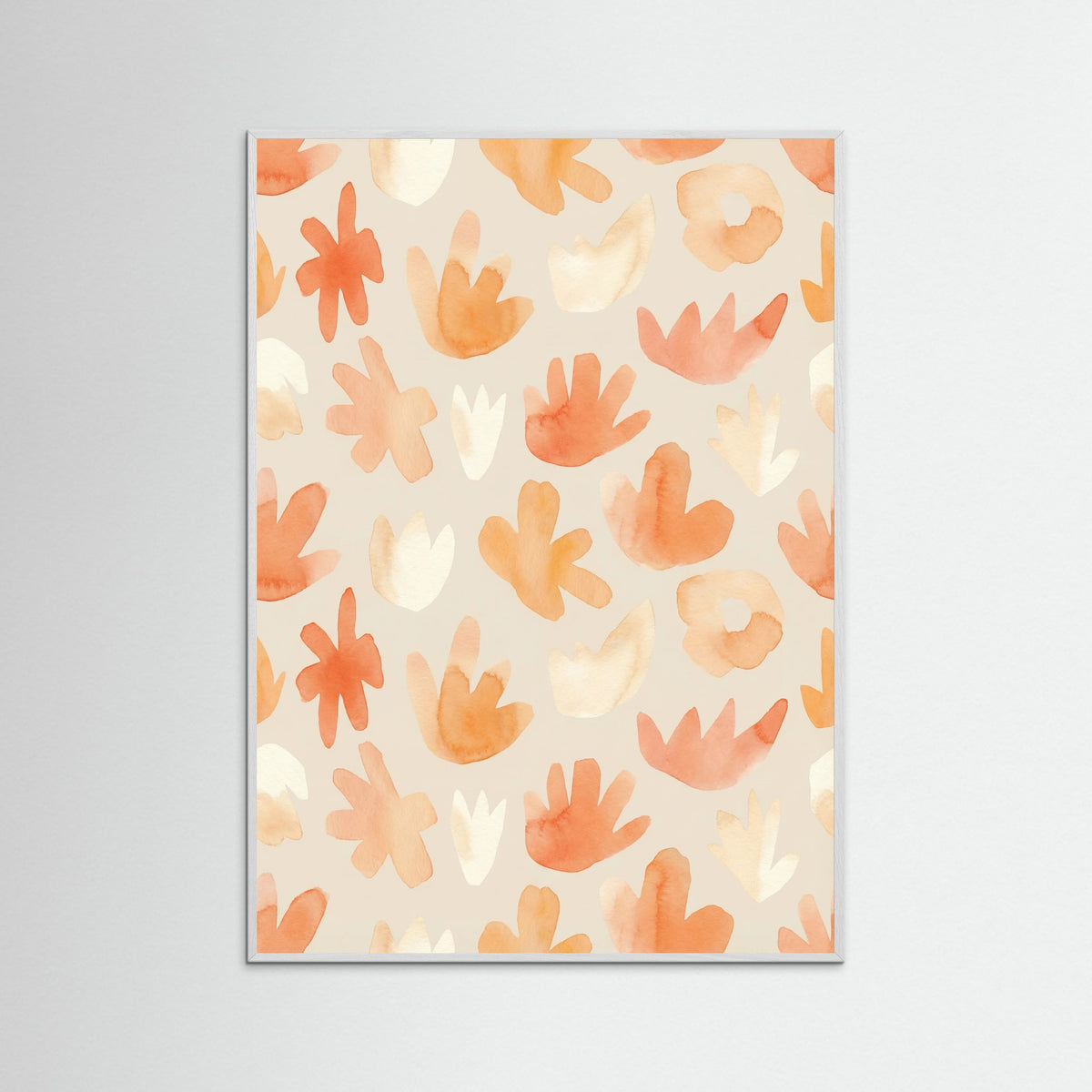 White Wood Joyful Floral Cuts