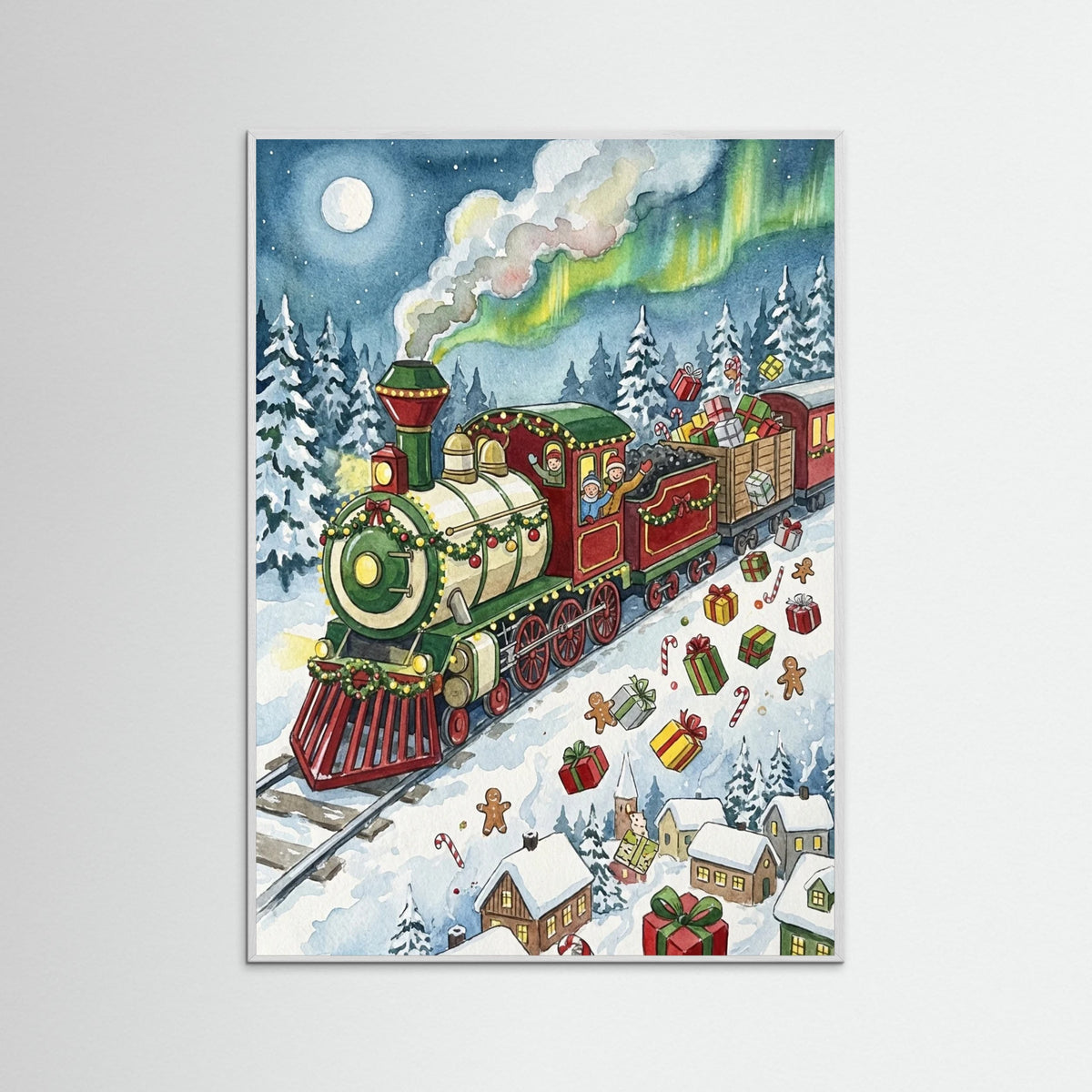 White Wood Joyful Gift Flight