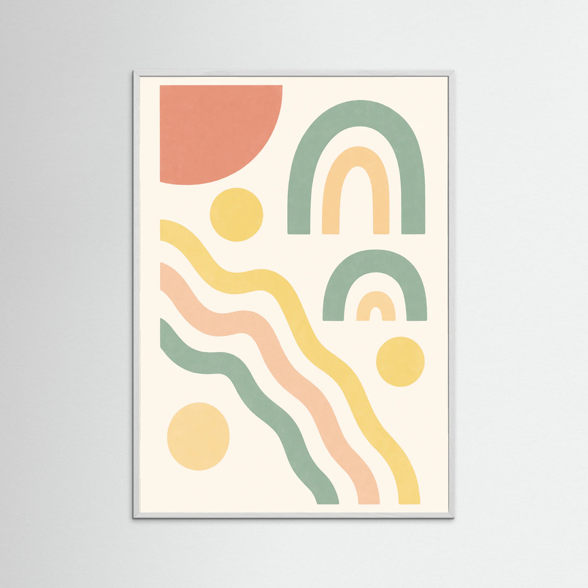 White Wood Joyful Swirls