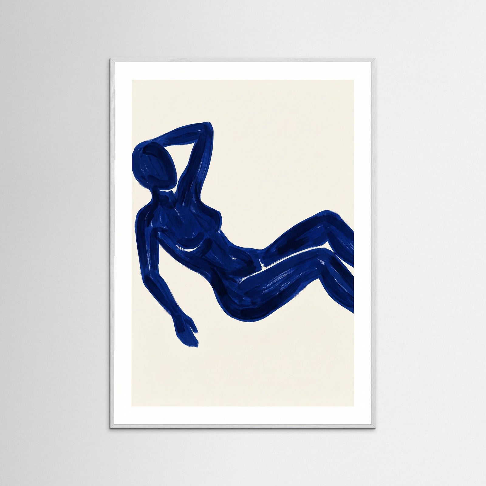 White Wood Kneeling Figure