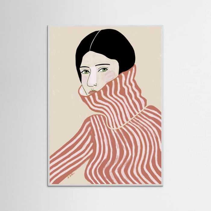 Lady in jumper Poster – poster and art print