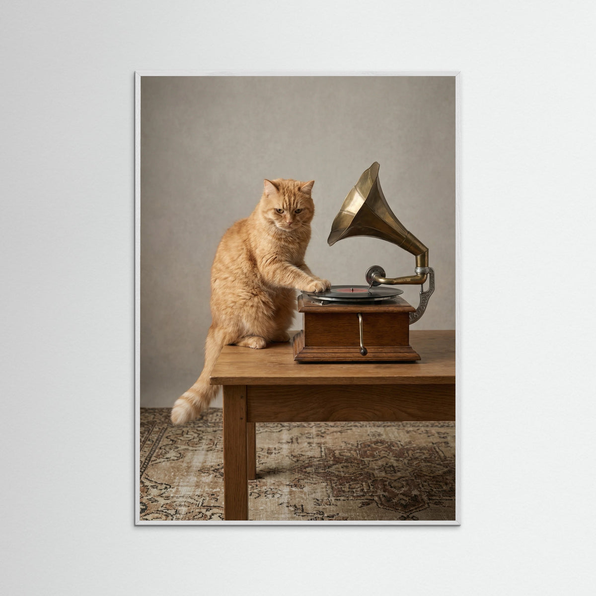 White Wood Lampshade Canine