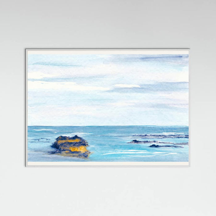 Landscape Orange Rock Beach 24x36 Poster – plakat og kunsttryk