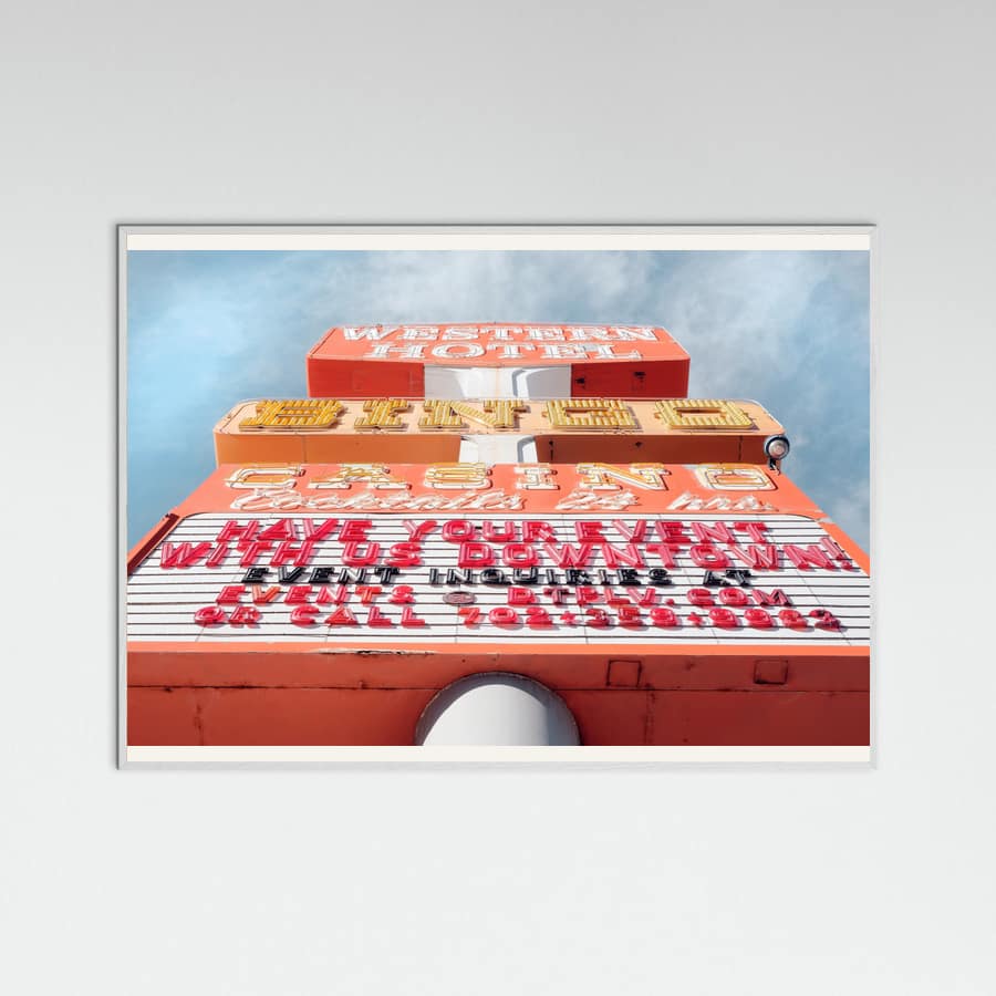 White Wood Las Vegas Bingo Poster