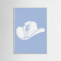 Light Blue Cowboy Hat Poster – plakat og kunsttryk
