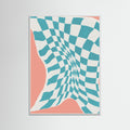 White Wood Line Drying Fabric In the Wind Poster