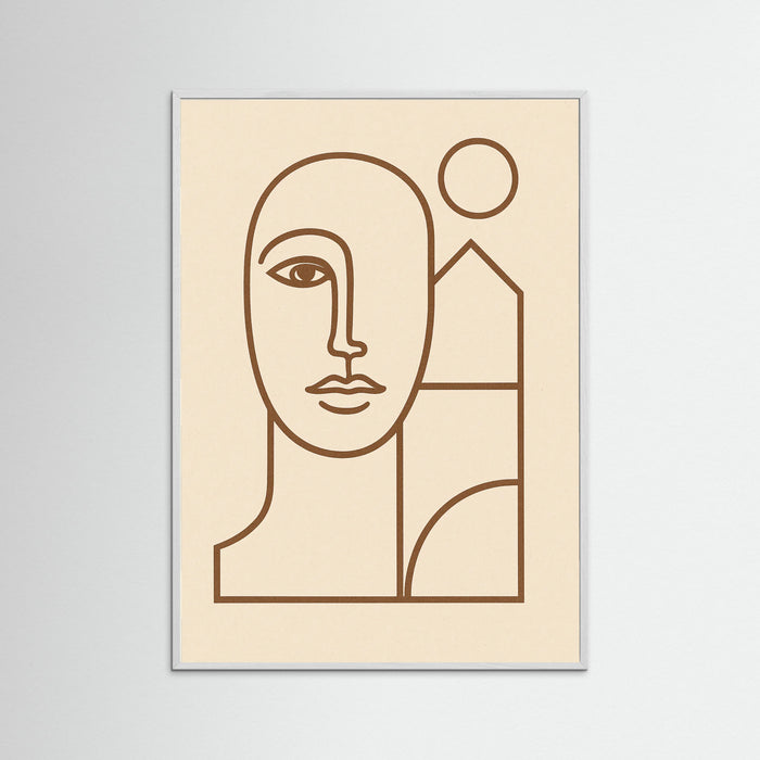 White Wood Line Portrait